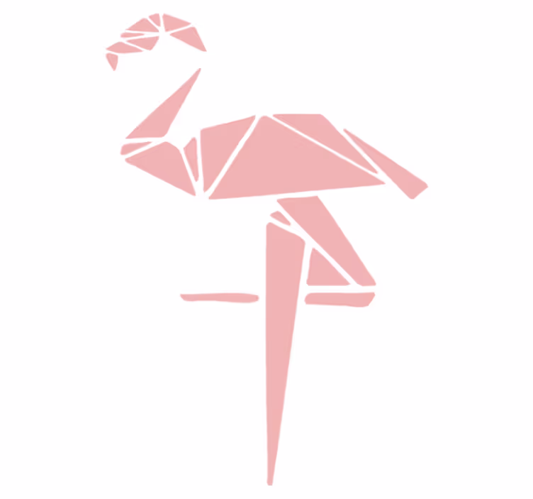 Animal vinyl rug stylish flamingo pattern - TenStickers