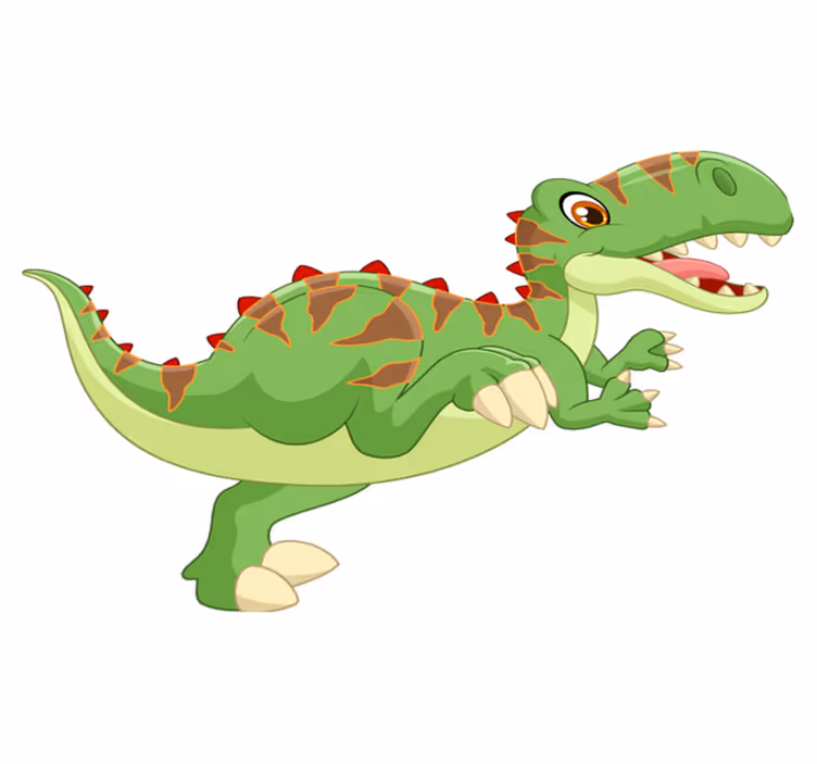 Friendly dinosaur character animal vinyl rug - TenStickers