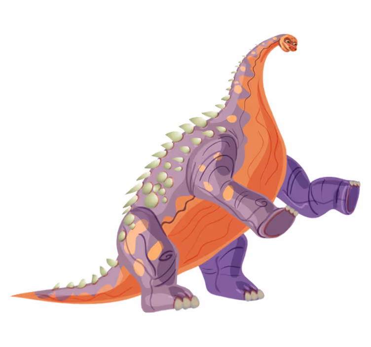 Animal vinyl rug colorful dino design - TenStickers