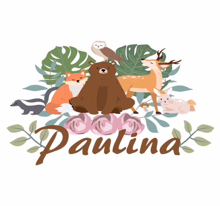 Forest animal gathering animal vinyl rug - TenStickers