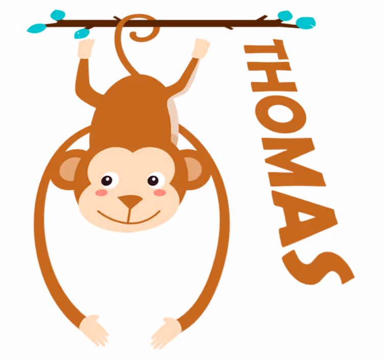 Whimsical monkey style animal vinyl rug - TenStickers