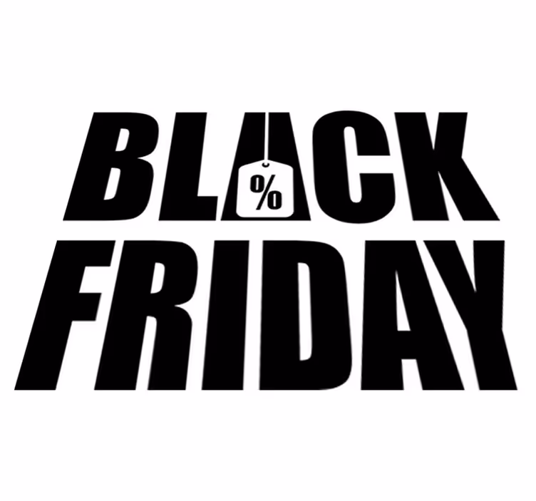 Black friday vinyl rug simple white background - TenStickers