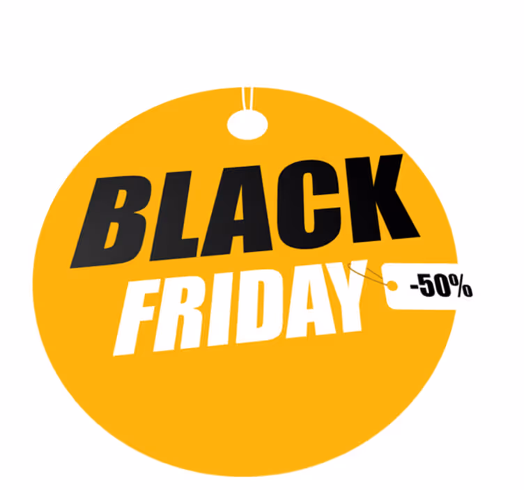 Black friday vinyl rug personalised round design - TenStickers