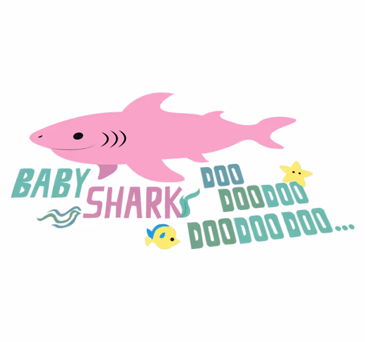 Animal vinyl rug baby shark doo doo doo doo doo - TenStickers