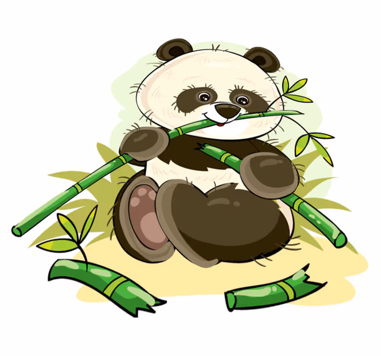 Animal vinyl rug with cute panda emblem - TenStickers
