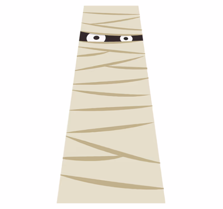 Halloween vinyl rug mummy eyes - TenStickers