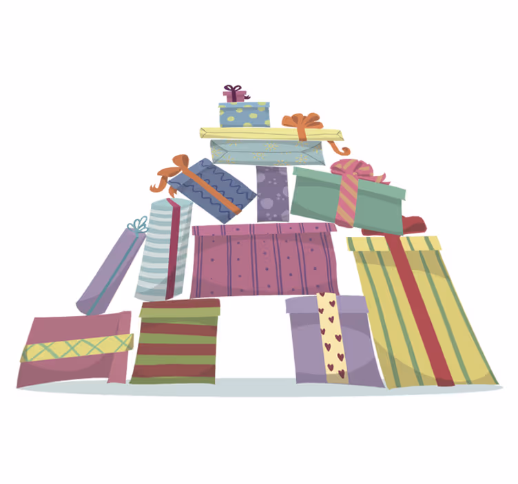 Christmas vinyl rug gift mountain - TenStickers