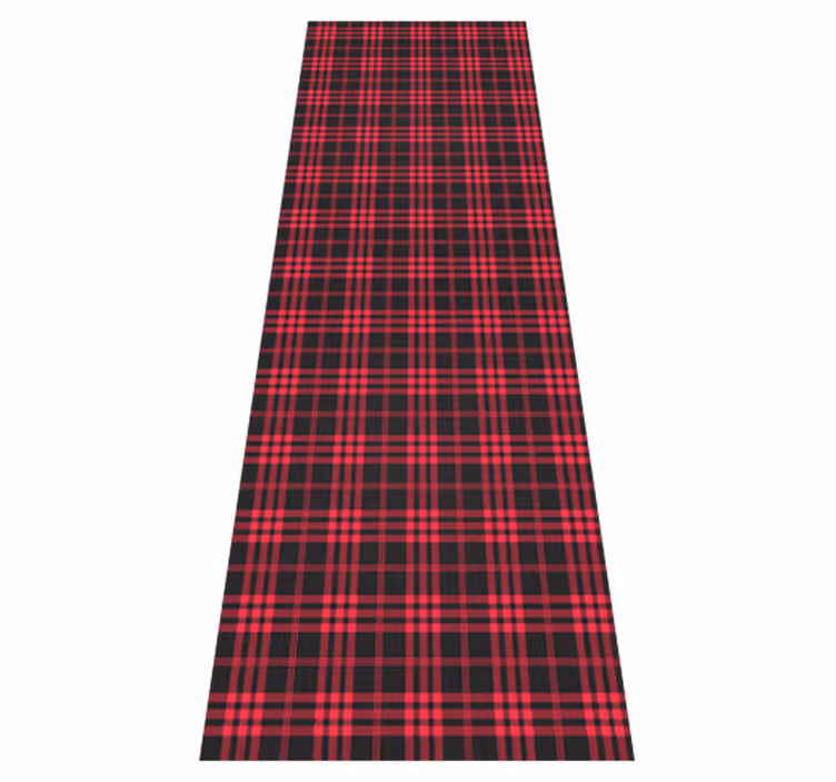 Christmas vinyl rug christmas tartan pattern mat - TenStickers