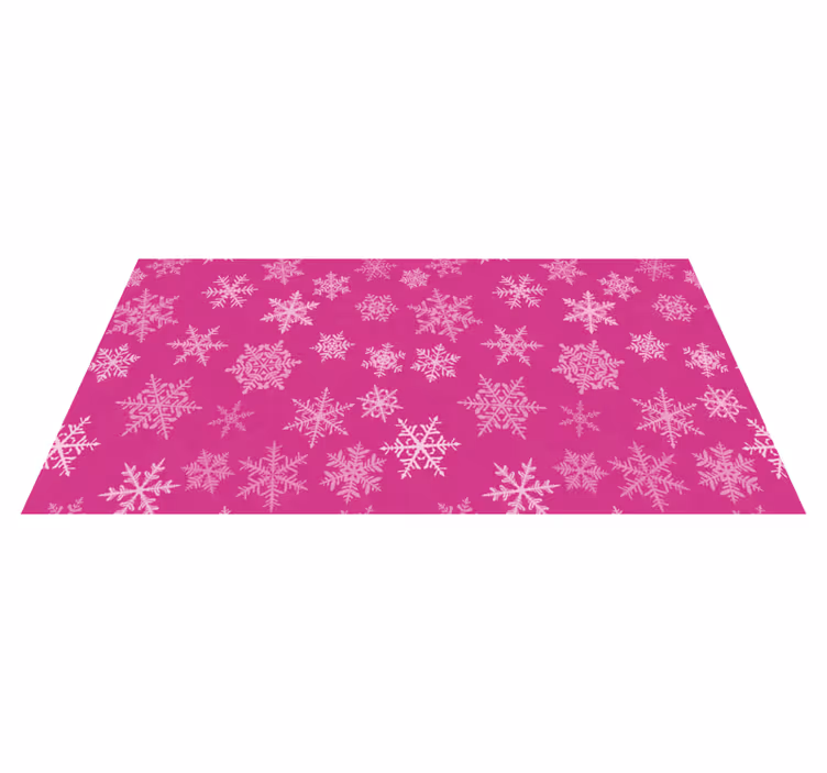 Christmas vinyl rug with snowflake pattern design - TenStickers