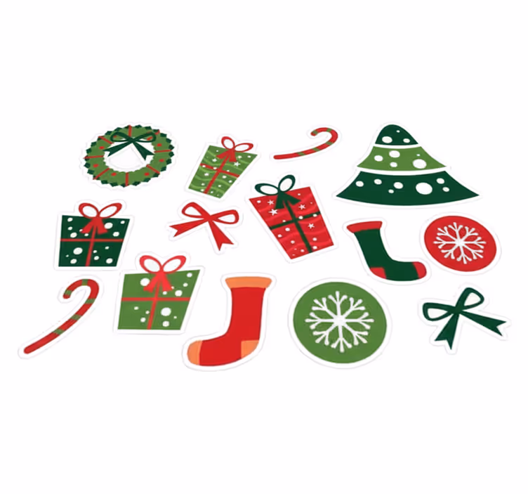 Christmas vinyl rug classic christmas themes - TenStickers