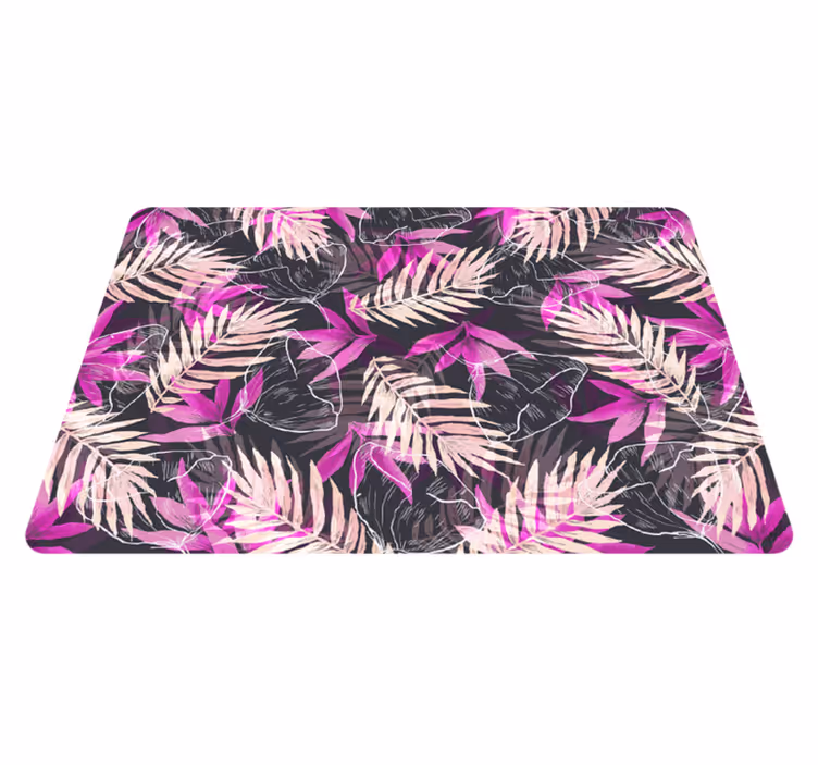 Flower vinyl rug exotic flowers - TenStickers