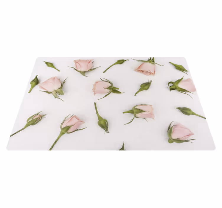 Flower vinyl rug romantic spring blossom - TenStickers