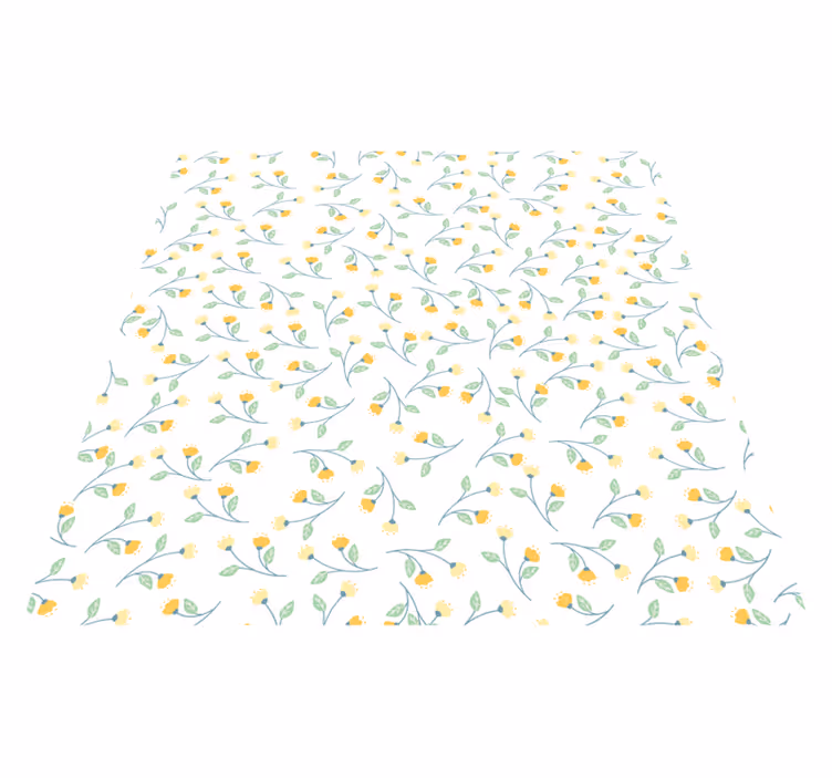 Flower vinyl rug in spring style - TenStickers