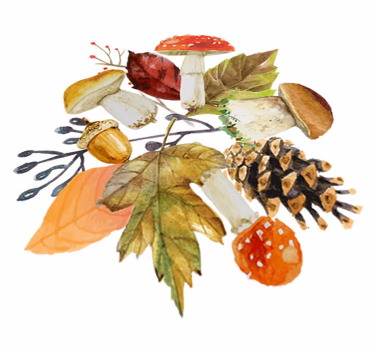 Flower vinyl rug with autumn touches - TenStickers