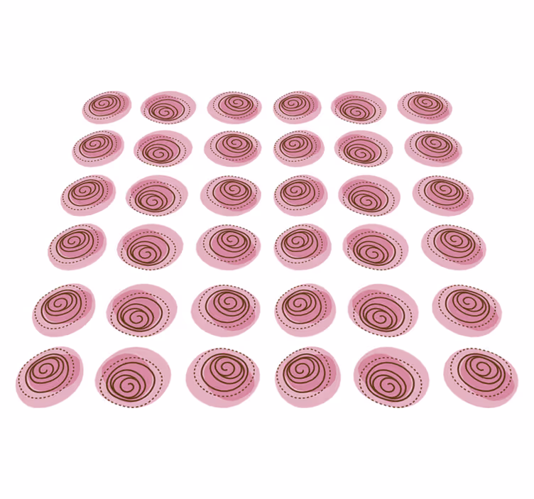 Pink floral ornament flower vinyl rug - TenStickers