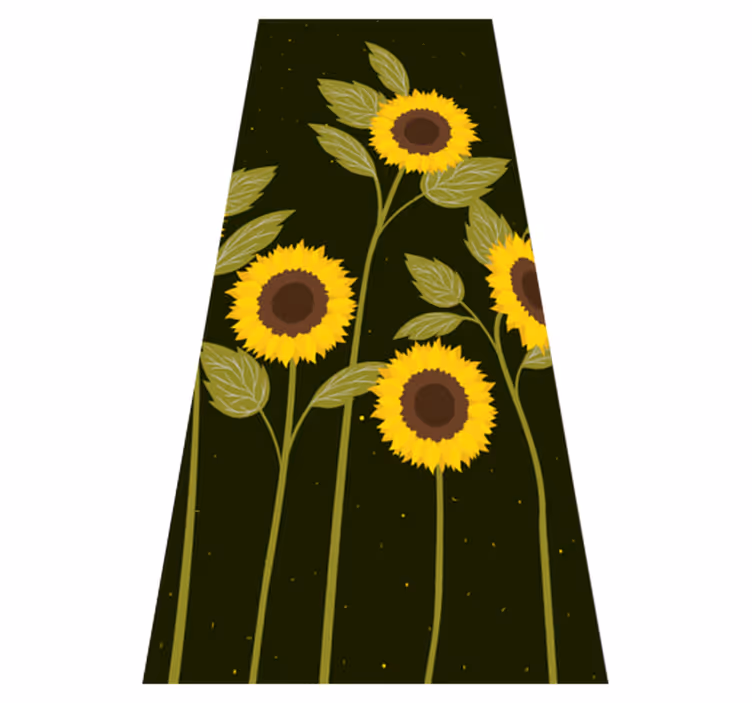 Flower vinyl rug sunflower field - TenStickers