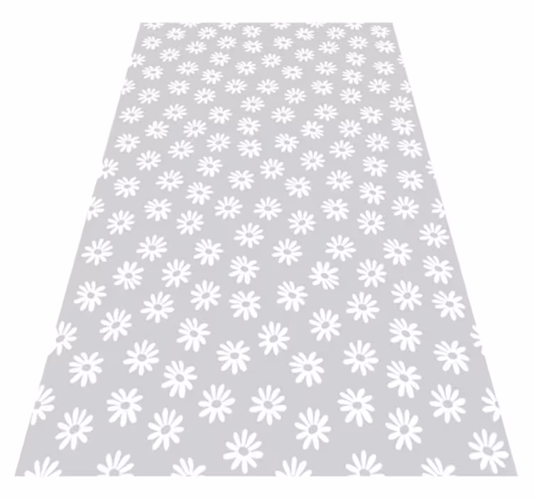 Flower vinyl rug floral window design - TenStickers