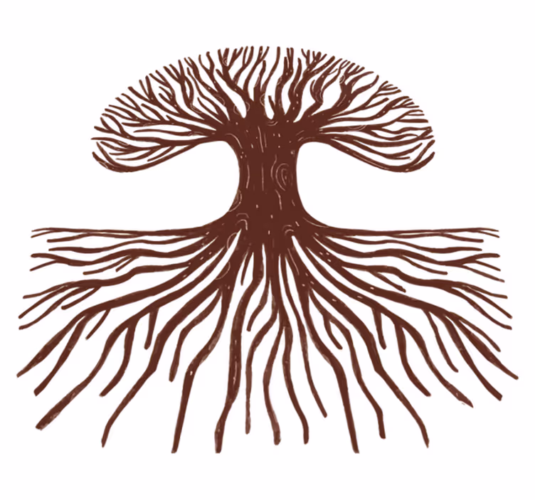 Flower vinyl rug tree of life deep roots - TenStickers