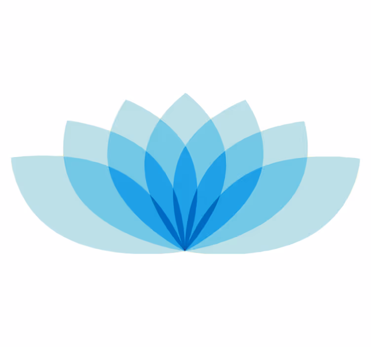 Flower vinyl rug monocolour lotus flower - TenStickers