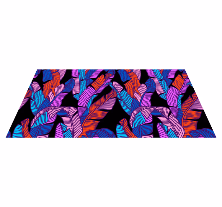 Flower vinyl rug with vibrant floral design - TenStickers