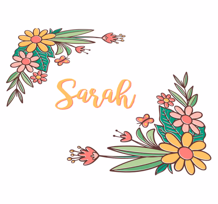 Customizable flower design flower vinyl rug - TenStickers