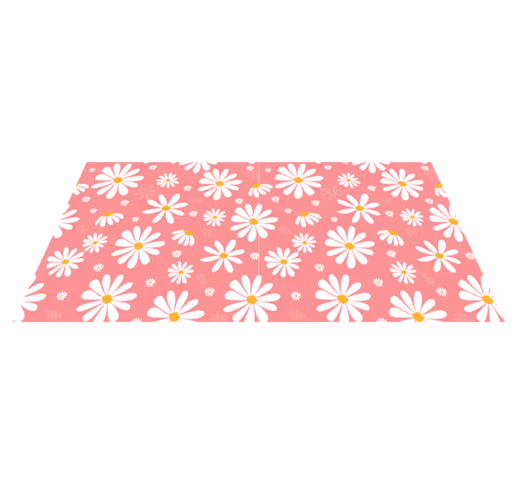 Vintage daisy flowers flower vinyl rug - TenStickers