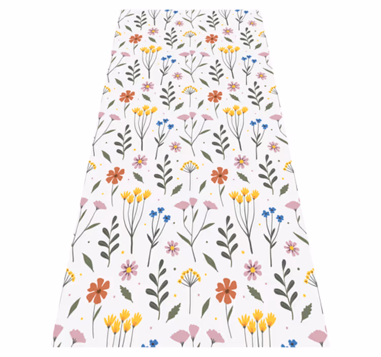 Flower vinyl rug with multicolor floral design - TenStickers