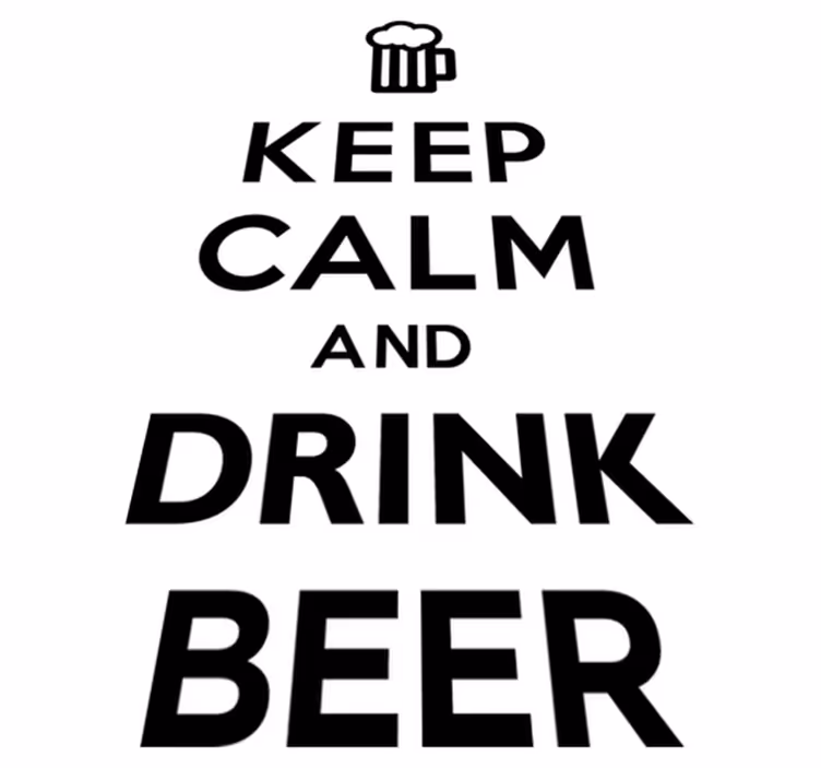 Calm and drink beer kitchen vinyl rug - TenStickers