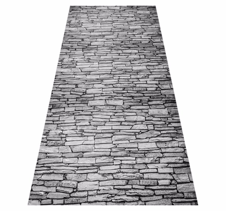 Dining room vinyl rug with arranged bricks - TenStickers