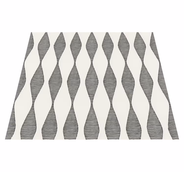 Kitchen vinyl rug rabaul ikaat beige pattern - TenStickers