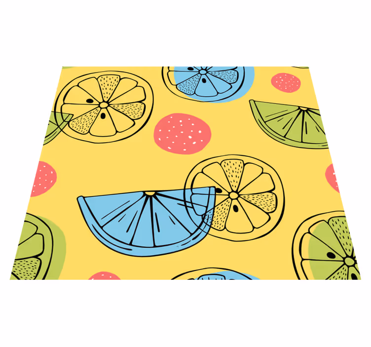 Citrus fruits kitchen vinyl rug - TenStickers