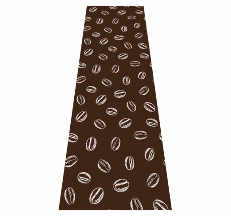 Kitchen vinyl rug with coffee beans pattern - TenStickers