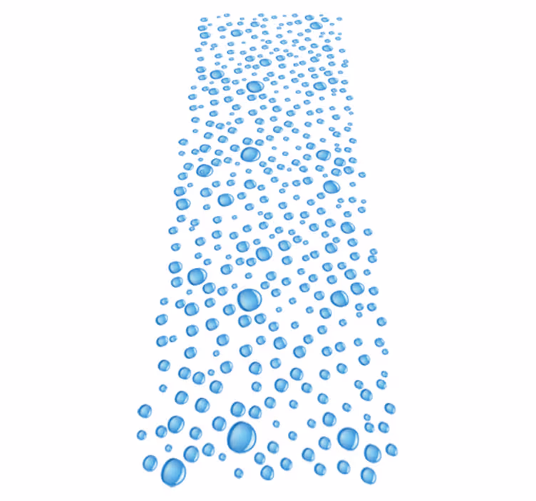 Bathroom vinyl rug with water droplets - TenStickers