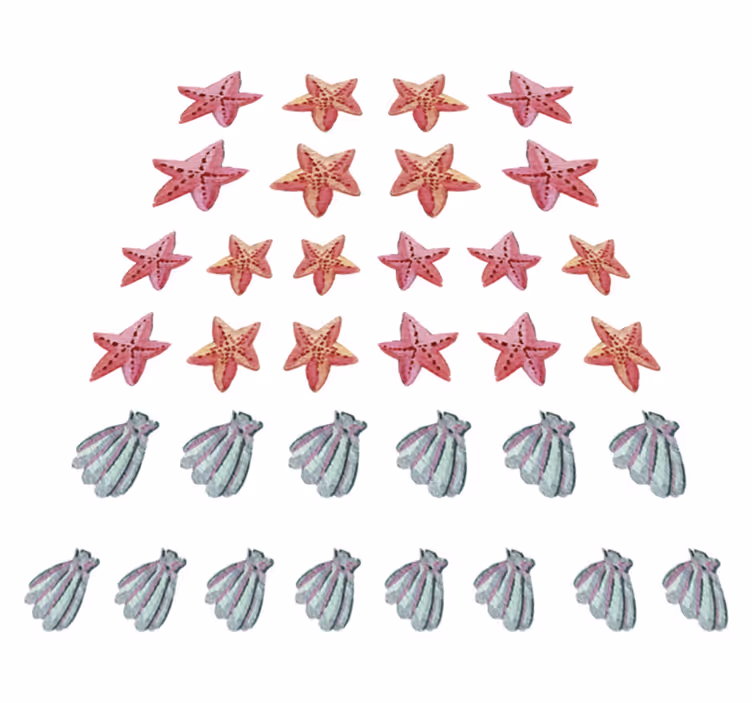 Bathroom vinyl rug starfish - TenStickers