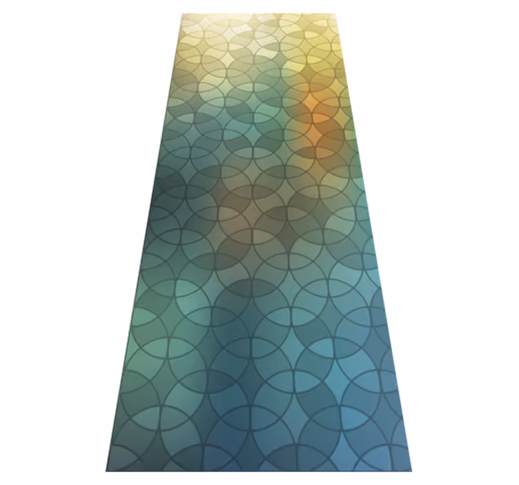 Bathroom vinyl rug with 3d glass effect design - TenStickers