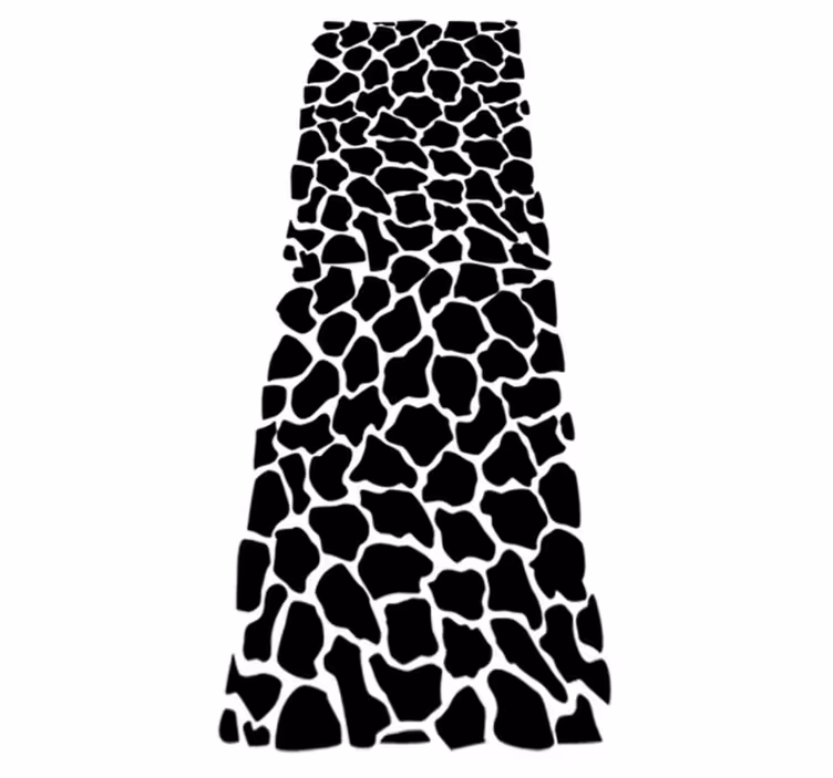 Giraffe print bathroom vinyl rug - TenStickers