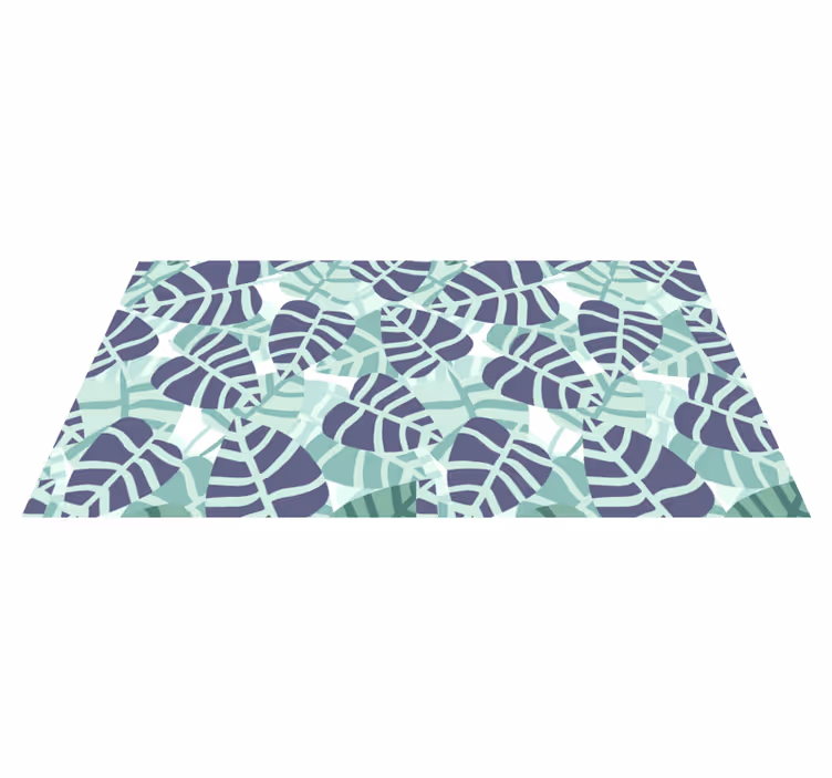 Flower vinyl rug with vibrant tropical floral design - TenStickers