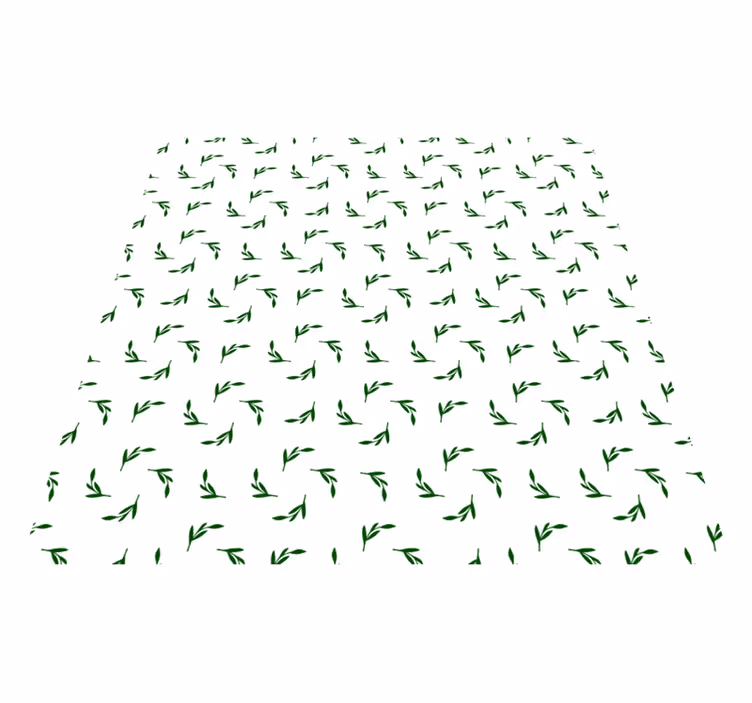 Flower vinyl rug botanical leaf design - TenStickers