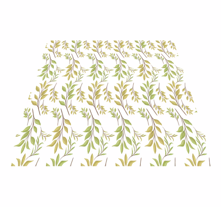Flower vinyl rug lush green design - TenStickers