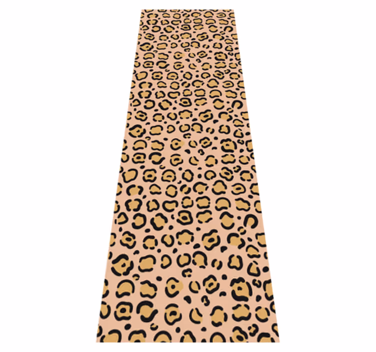 Animal print vinyl rug in pastel leopard print - TenStickers
