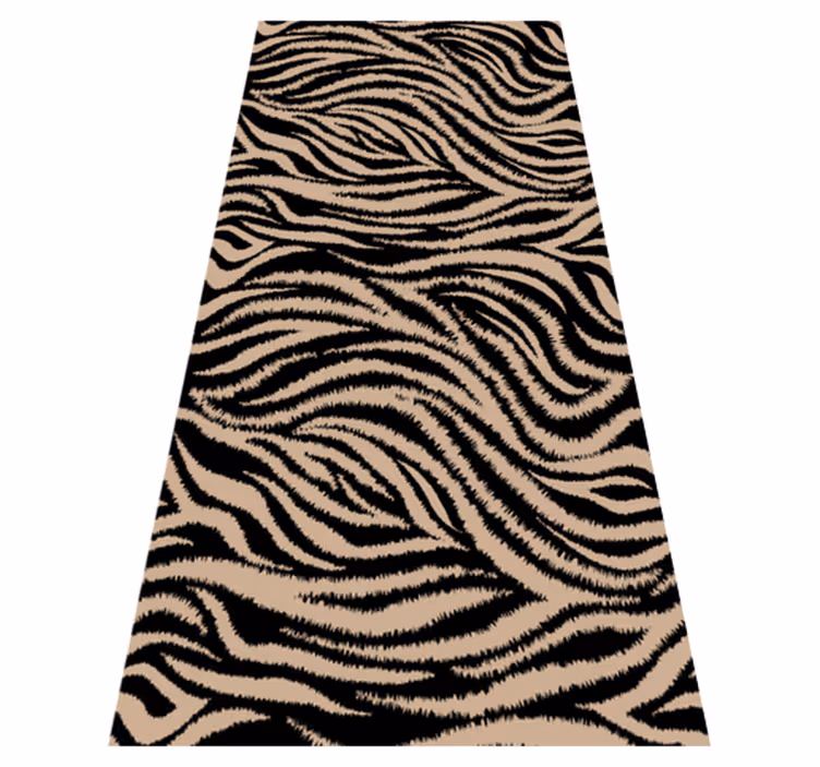 Animal print vinyl rug with zebra stripes - TenStickers