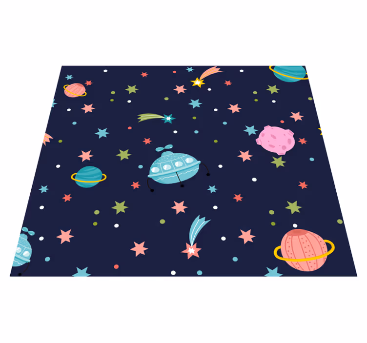 Star vinyl rug celestial space design - TenStickers