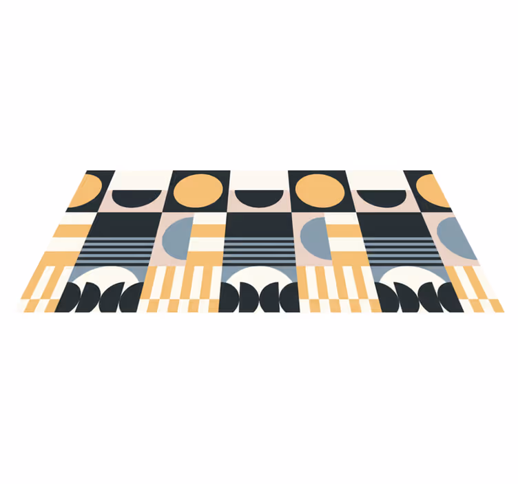 Living room vinyl rug with abstract modern design - TenStickers