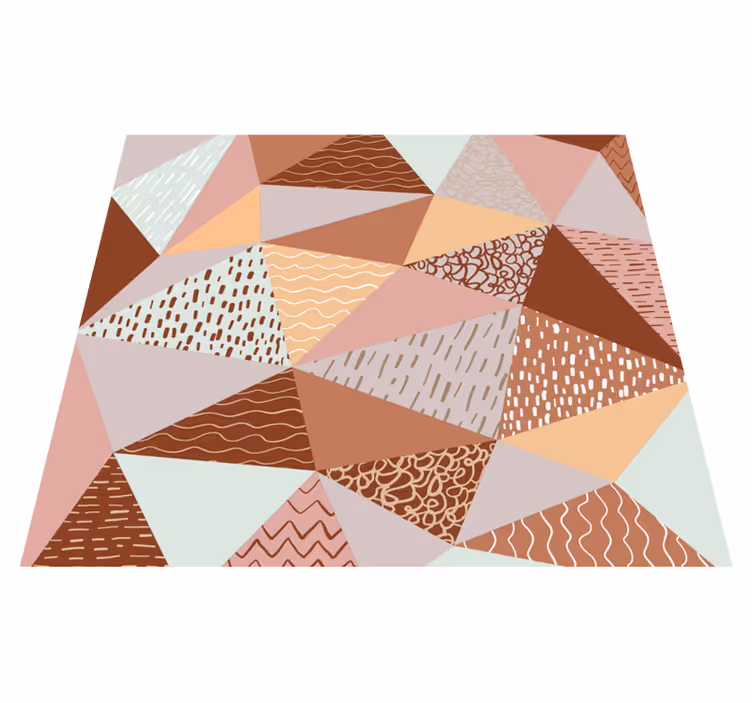 Geometric vinyl rug with triangle pattern - TenStickers