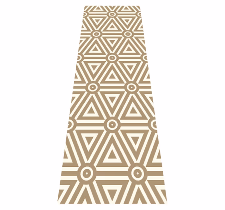 Geometric vinyl rug in retro vintage style - TenStickers