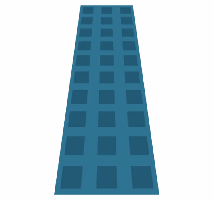 Geometric vinyl rug in blue square pattern - TenStickers