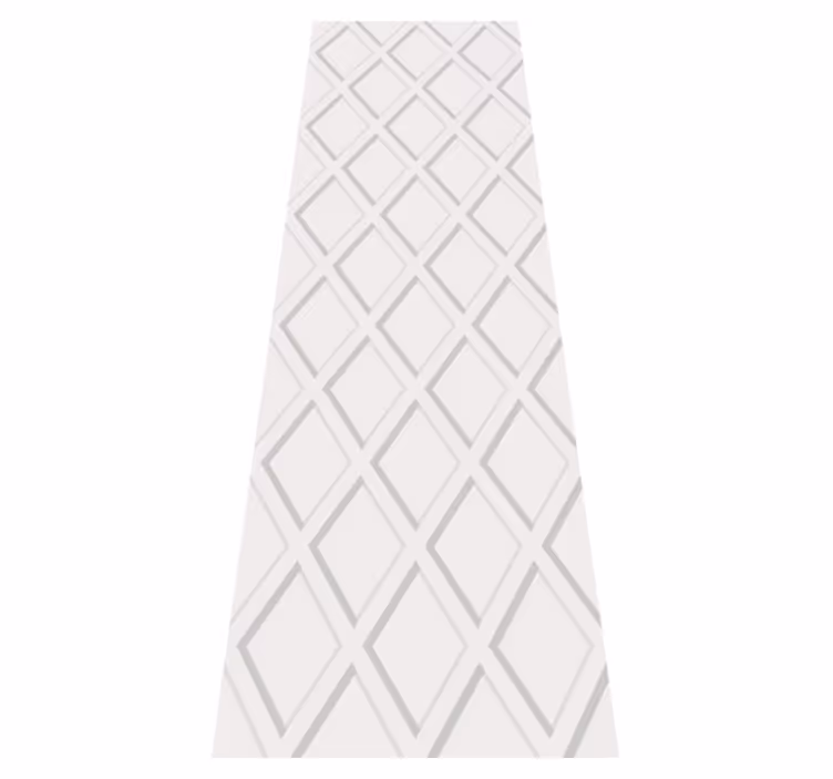 Geometric vinyl rug with 3d diamond hamptons pattern - TenStickers