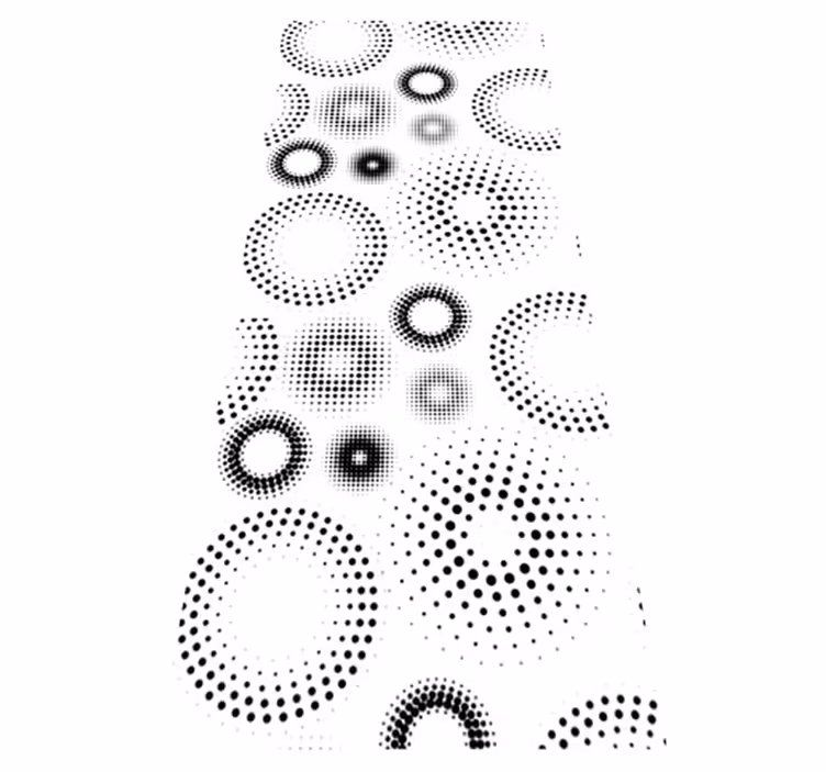 Geometric vinyl rug with seamless polka dots - TenStickers