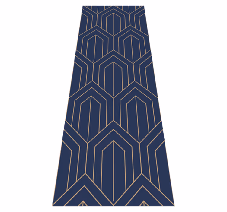Geometric vinyl rug geometric 'kayla metallic' - TenStickers