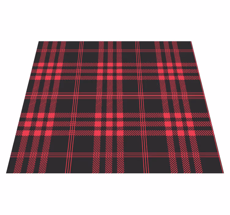 Christmas tartan pattern christmas vinyl rug - TenStickers